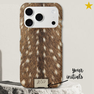 Brown Realistic Deer Hair Fawn Spots Faux Fur
