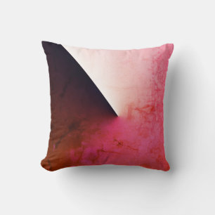 Brown Red Abstract Art Throw Pillow Cushion