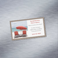 Brown Red Chairs Agency Travel Agent Beach