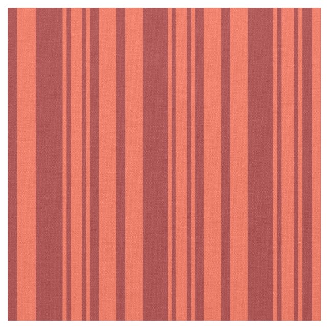 Brown & Red Coloured Striped Pattern Fabric (Close Up)