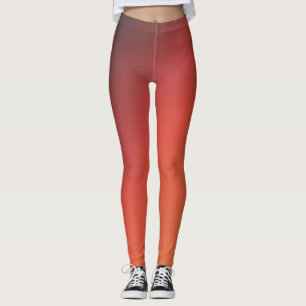 Brown red Ombre Leggings