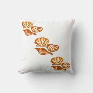 Brown Red Seashells Cushion