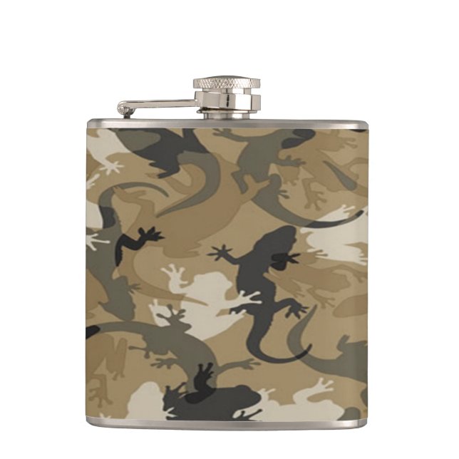 Brown Reptile Camouflage Flask (Front)
