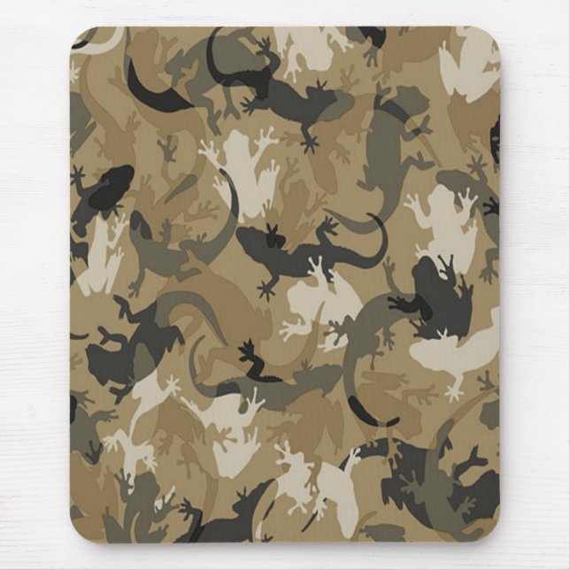 Brown Reptile Camouflage Mouse Pad (Front)