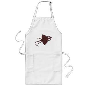 Brown reptile long apron