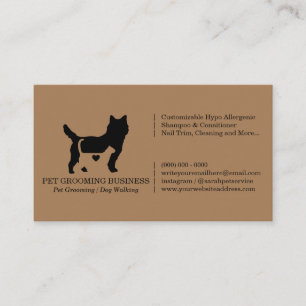 Brown Rescue Pet Care Business Card