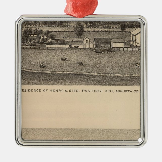 Brown residences, Augusta County Metal Tree Decoration (Front)