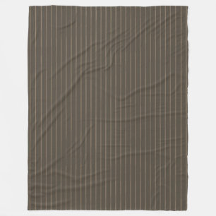 Brown retro pinstripes fleece blanket