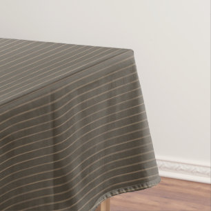 Brown retro pinstripes tablecloth