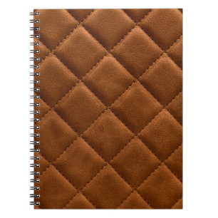 Brown rhombuses leather background notebook