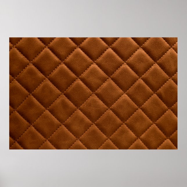 Brown rhombuses leather background poster (Front)