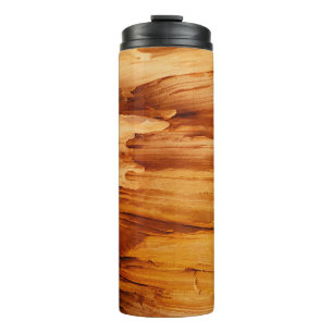Brown rock formation thermal tumbler