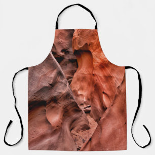 Brown rock formations apron
