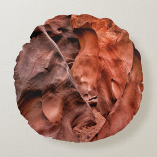 Brown rock formations round cushion