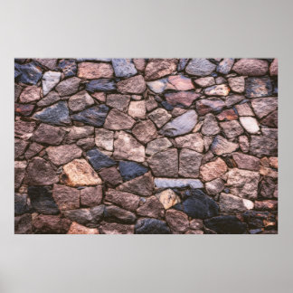Brown rock wall poster