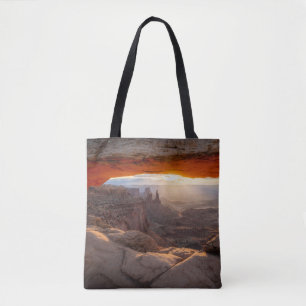 BROWN ROCKY MOUNTAIN DURING SUNSET TOTE BAG