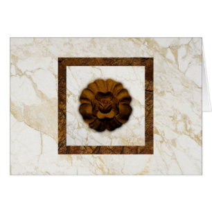 Brown Rose on Faux Marble
