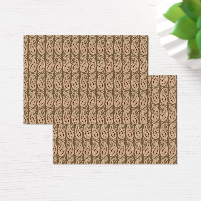 Brown rug featuring a detailed motif pattern with  (Desk)
