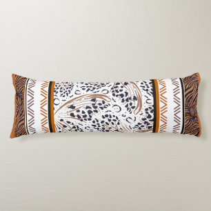 Brown, Rust, Black Animal Prints Graphics  Body Cushion