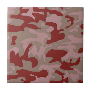 Brown Rust Camo Camouflage Tile