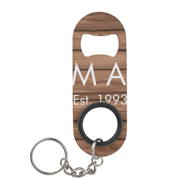Brown rustic boho add name letter year date text (Front)