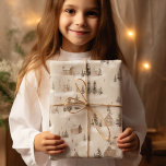 Brown Rustic  Christmas Winter Village  Wrapping Paper<br><div class="desc">Make your child's special day even more extraordinary with our Personalised Children's Wrapping Paper. It's a thoughtful way to show them that the gift inside is just as unique and cherished as they are. Let the excitement of unwrapping a present become a cherished memory with our customisable wrapping paper! Winter...</div>