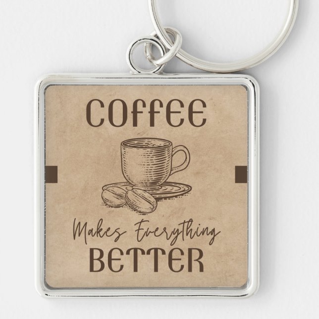 Brown Rustic Vintage Key Ring (Front)