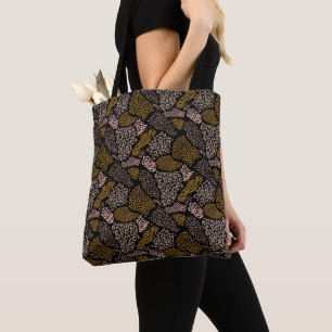 Brown Safari Animal Print Tote Bag