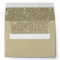 Brown Sand Envelope, Gold Glitter Lined