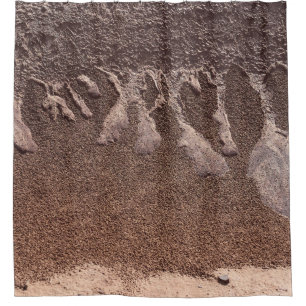 Brown sand shower curtain