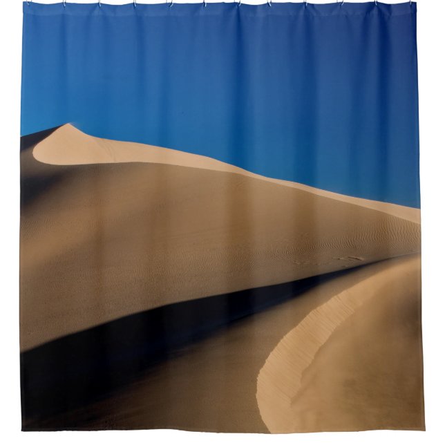 BROWN SAND UNDER BLUE SKY DURING DAYTIME SHOWER CURTAIN (Front)