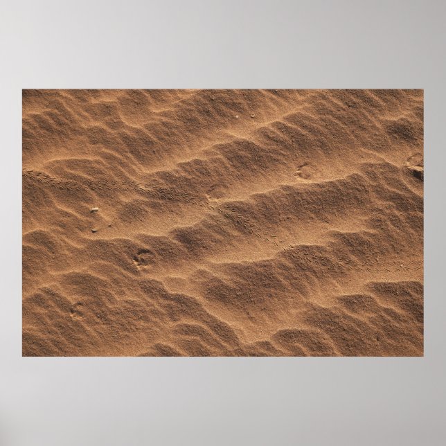Brown sand with water during daytime poster (Front)