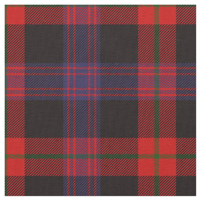 Brown Scottish Clan Tartan Fabric (Close Up)