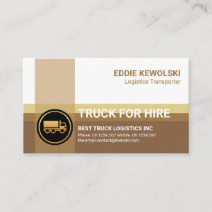 Brown Shade Logistics Crisscross Highway Transport Business Card