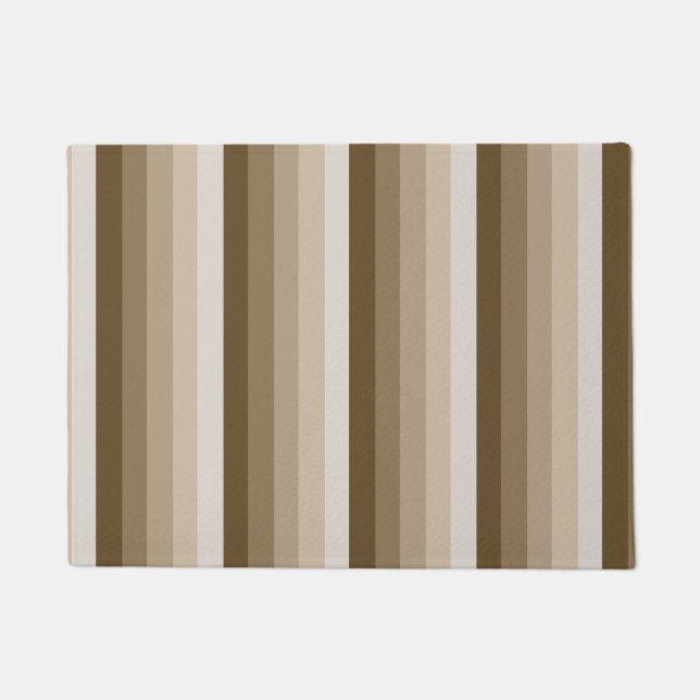 Brown shadow stripes doormat (Front)