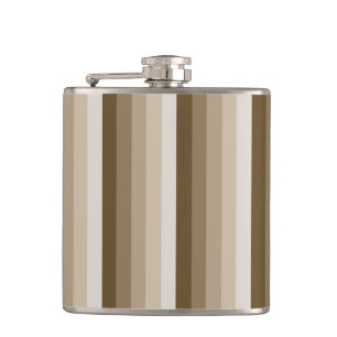 Brown shadow stripes hip flask