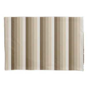 Brown shadow stripes pillowcase