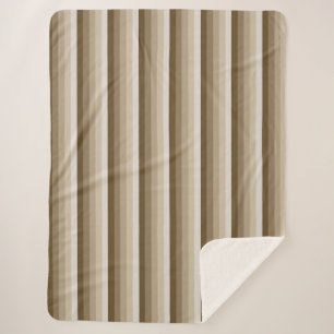 Brown shadow stripes sherpa blanket