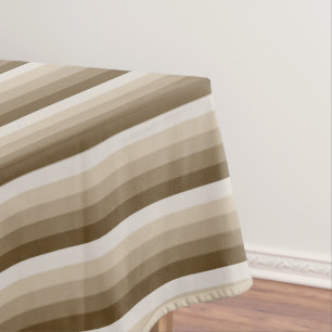 Brown shadow stripes tablecloth