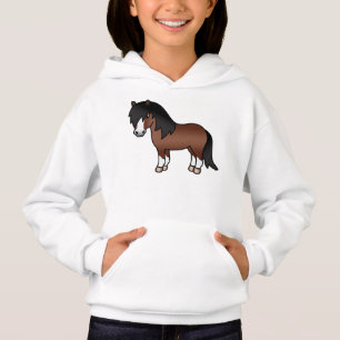 Brown Shetland Pony Cute Cartoon Illustration