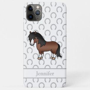 Brown Shetland Pony Cute Cartoon Illustration Case-Mate iPhone Case