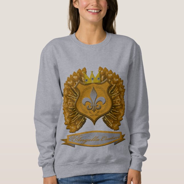 Brown shield, crown and wings Sweatshirt (Front)