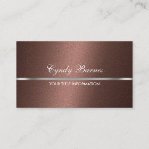 Brown Shimmer with Silver Business Card