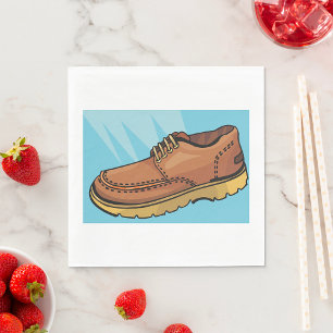 Brown Shoe Footwear Napkins