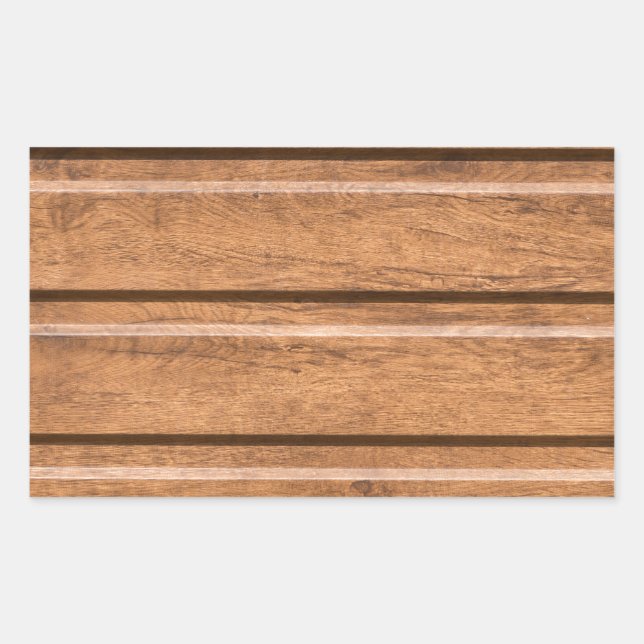 Brown siding that mimics the natural wood rectangular sticker (Front)