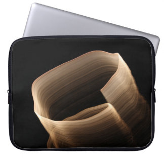 Brown silk laptop sleeve