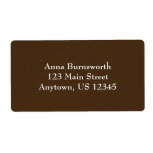 Brown Simple Plain Shipping Labels