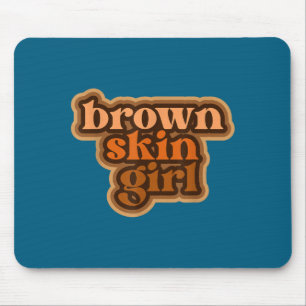 Brown skin girl black woman melanin brown skin mouse pad
