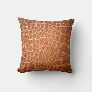 Brown skin leather texture use for background cushion