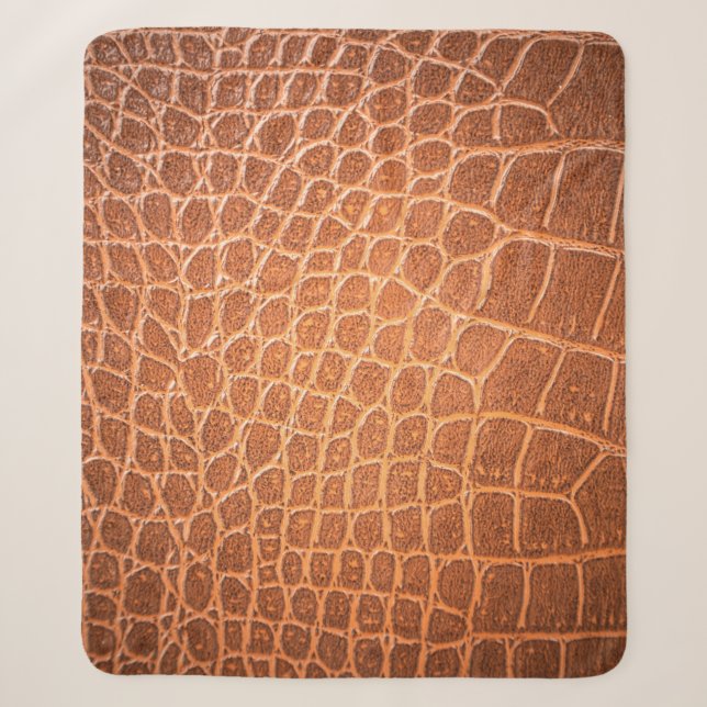 Brown skin leather texture use for background sherpa blanket (Front)